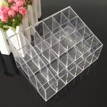 Lipstick rack 24 compartment storage Suitable for lipstick, eyebrow pencil, eyelash pen and other cosmetic storage and merchandise display