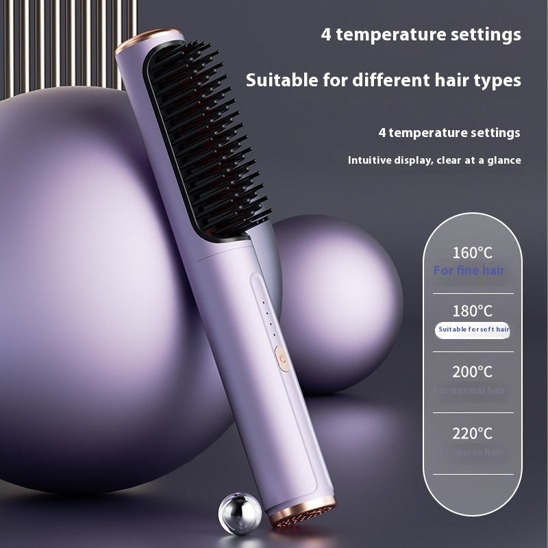 Wireless Straight Comb Anion Does Not Hurt Hair Portable For Curling Or Straightening