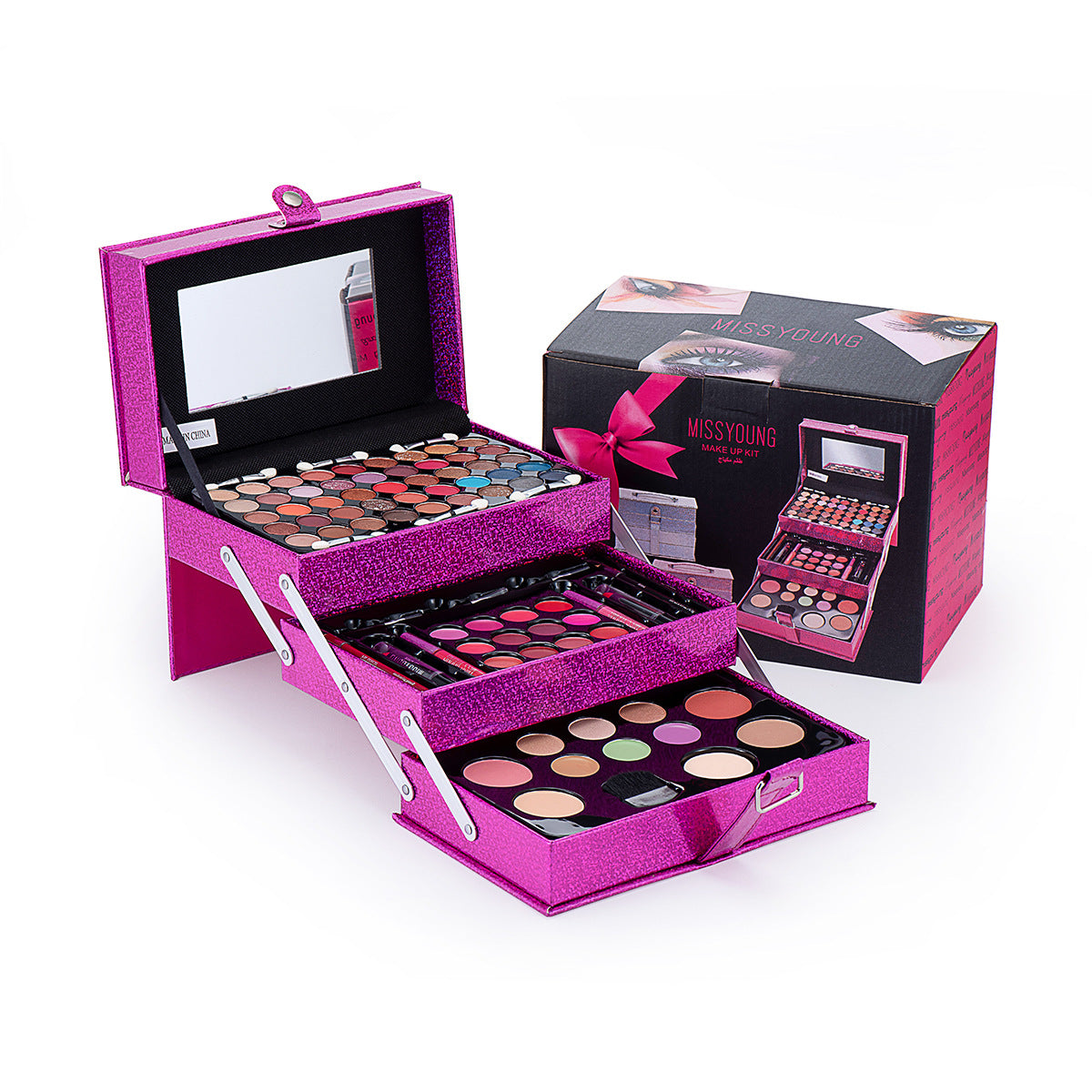 Missyoung Eyeshadow Palette Lipstick Lip Gloss Blush Set