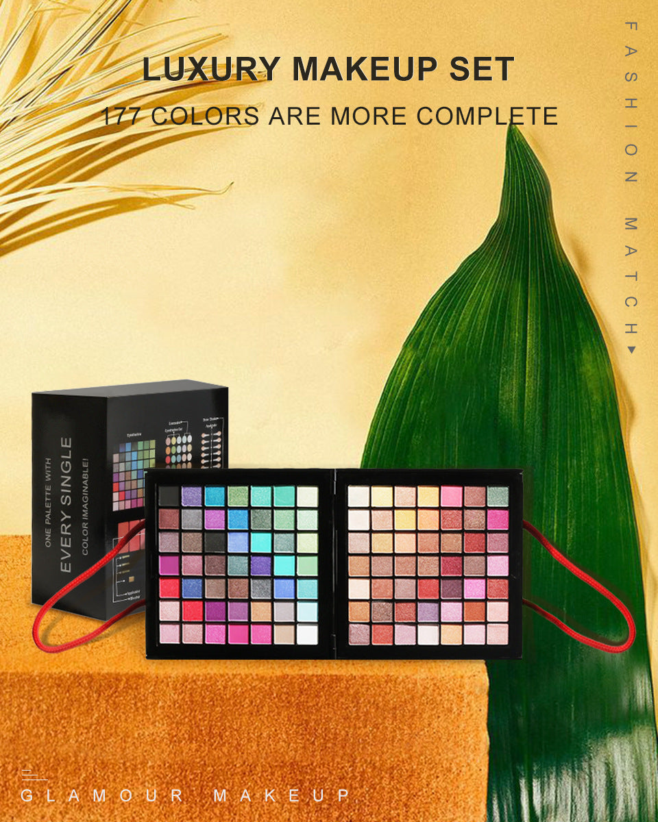Cross-border Makeup 177 Color Eye Shadow Blush Lip Gloss Nourishing Multifunctional Set Face