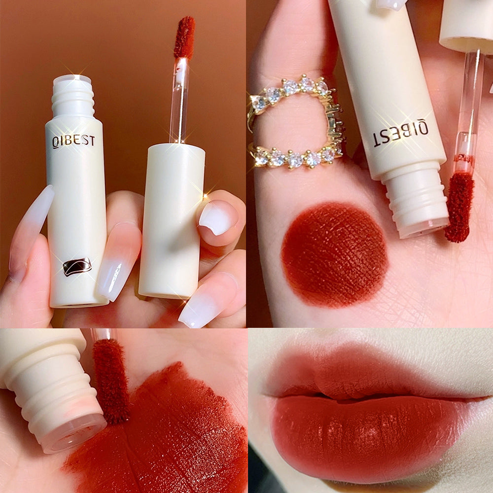 Qibest Chocolate Silky Lip Clay Matte Matte