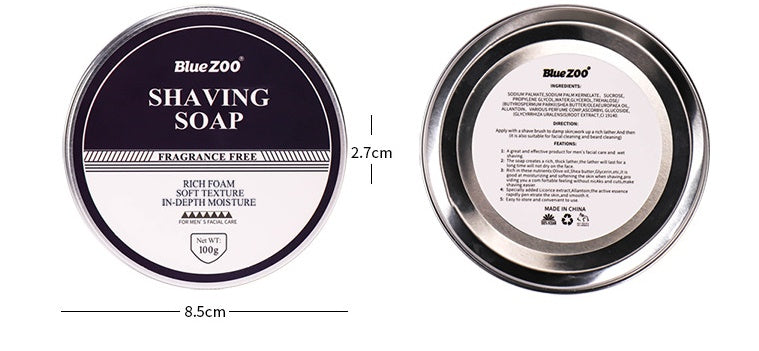 Blue Zoo Men's facial care shave beard shaving cream