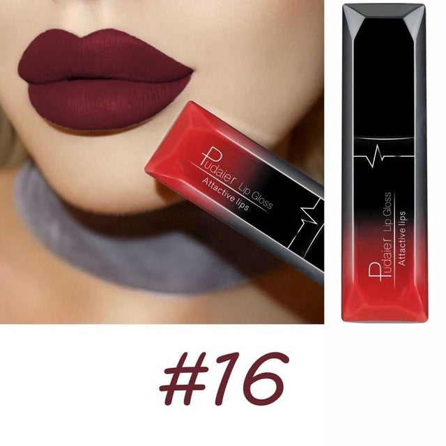 Pudaier Makeup matte matte lip gloss lipstick