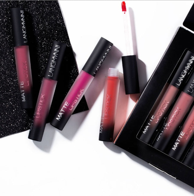 Langmanni Matte Lipstick Waterproof Long-lasting Velvet Lipstick Set