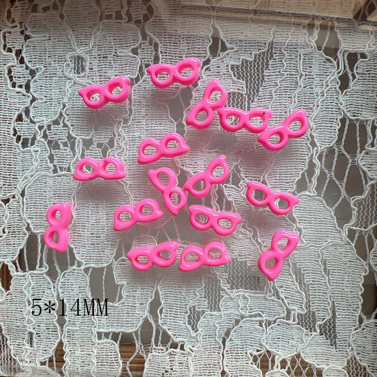 Nail Resin Accessories Rose-red Eyewear Ornaments For Nails