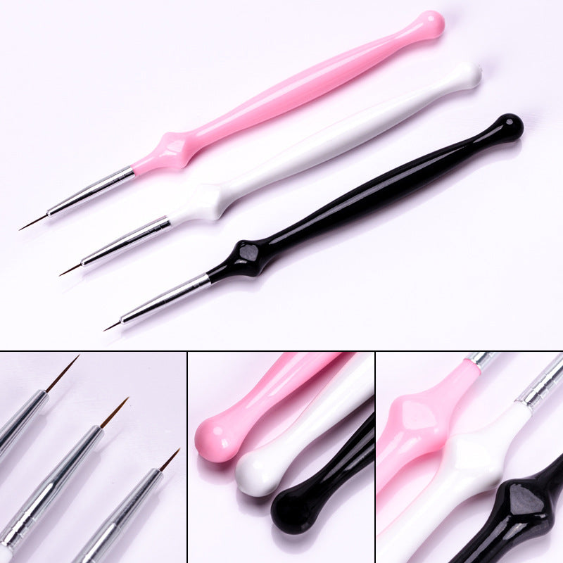 Nail carving brush three sets of carved pen set