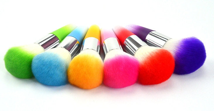 Naiqi spot blush brush plastic short rod PVC packaging makeup brush multicolor optional whitewash