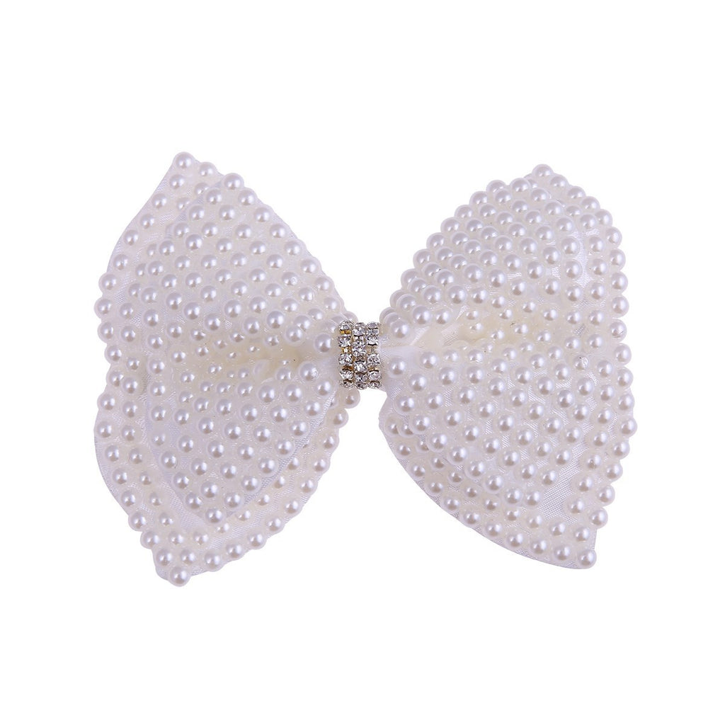 Bow Tiara Pearl Hair Clip