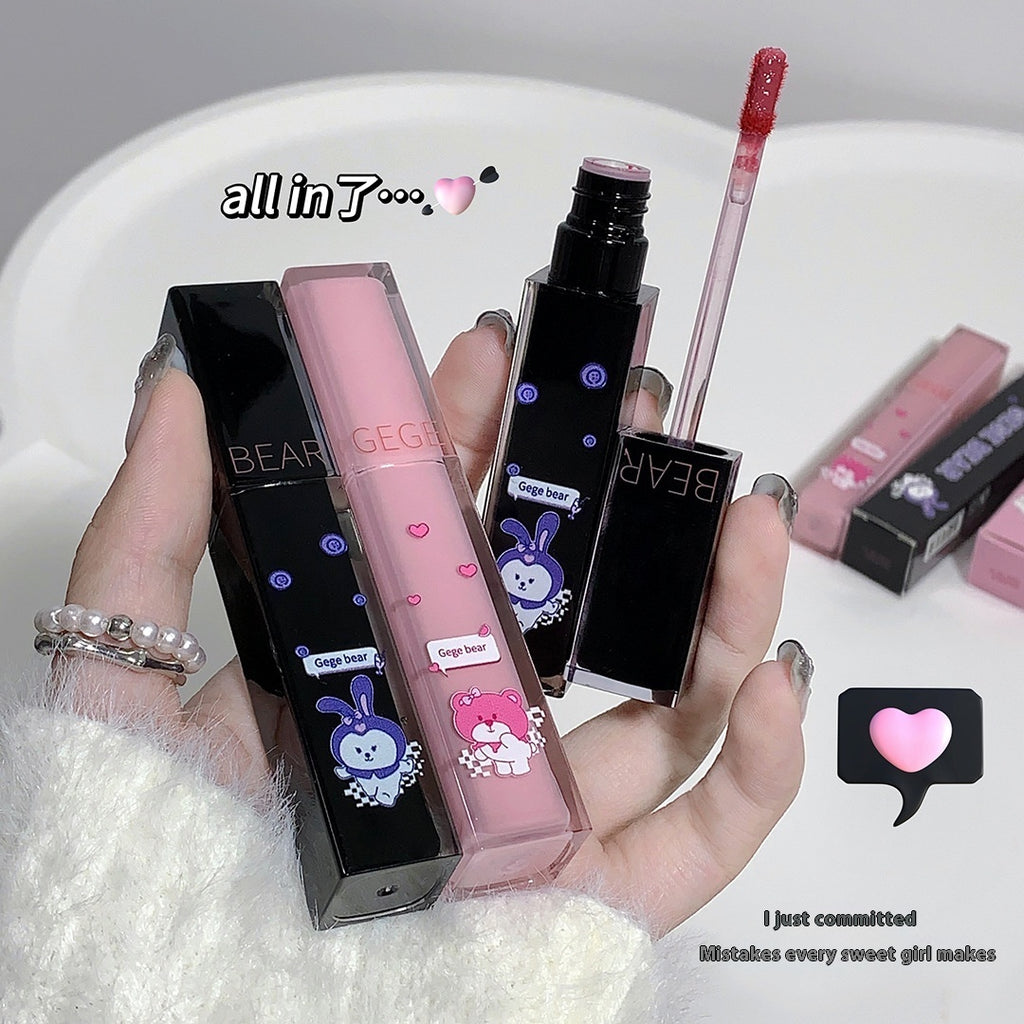 Gege Bear Color Lip Lacquer Lasting No Stain On Cup