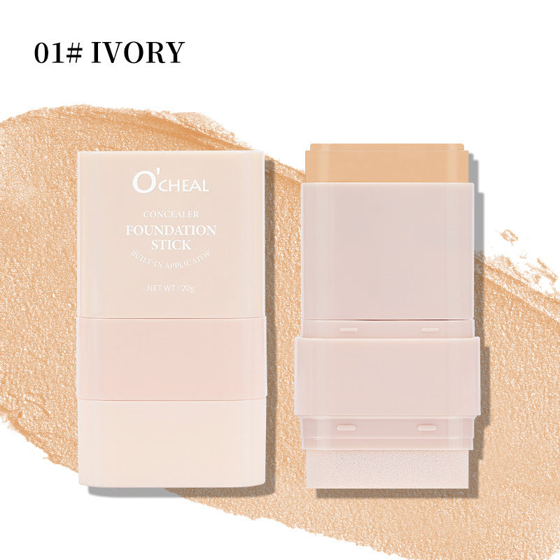 O'Cheal Smear-proof Makeup Liquid Foundation Double-headed Rotating Concealer Lasting