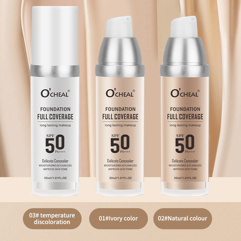 O'Cheal Temperature Change Liquid Foundation Moisturizing Concealer Long-lasting Clothes