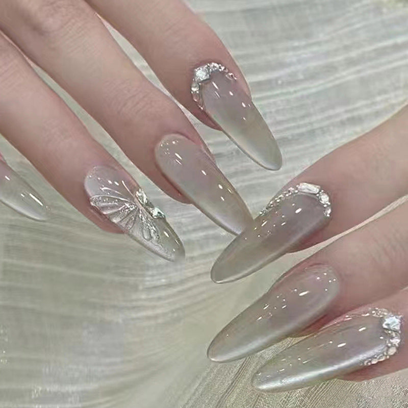 Cold Cat's Eye Butterfly Manicure High-grade Wedding Wear Nail Tip