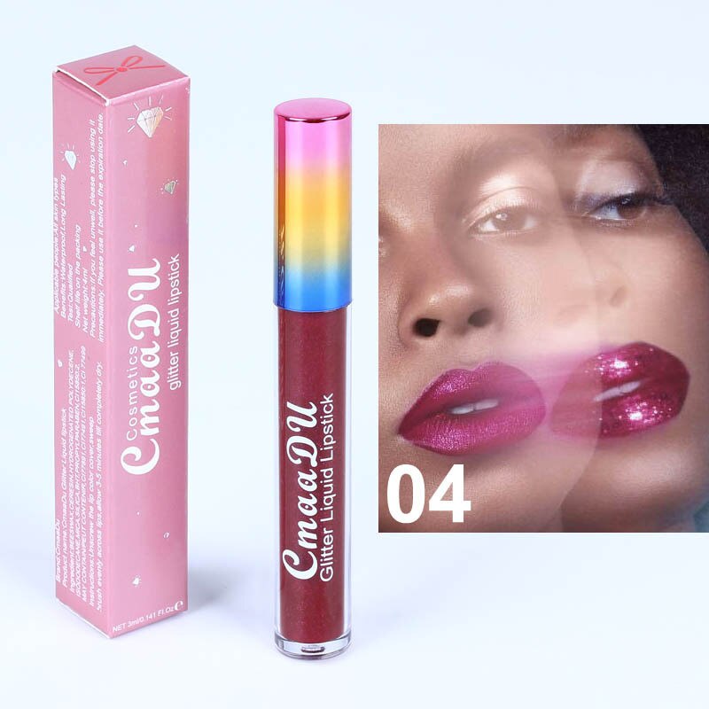 CmaaDu Symphony shiny matte metal lip gloss lipstick