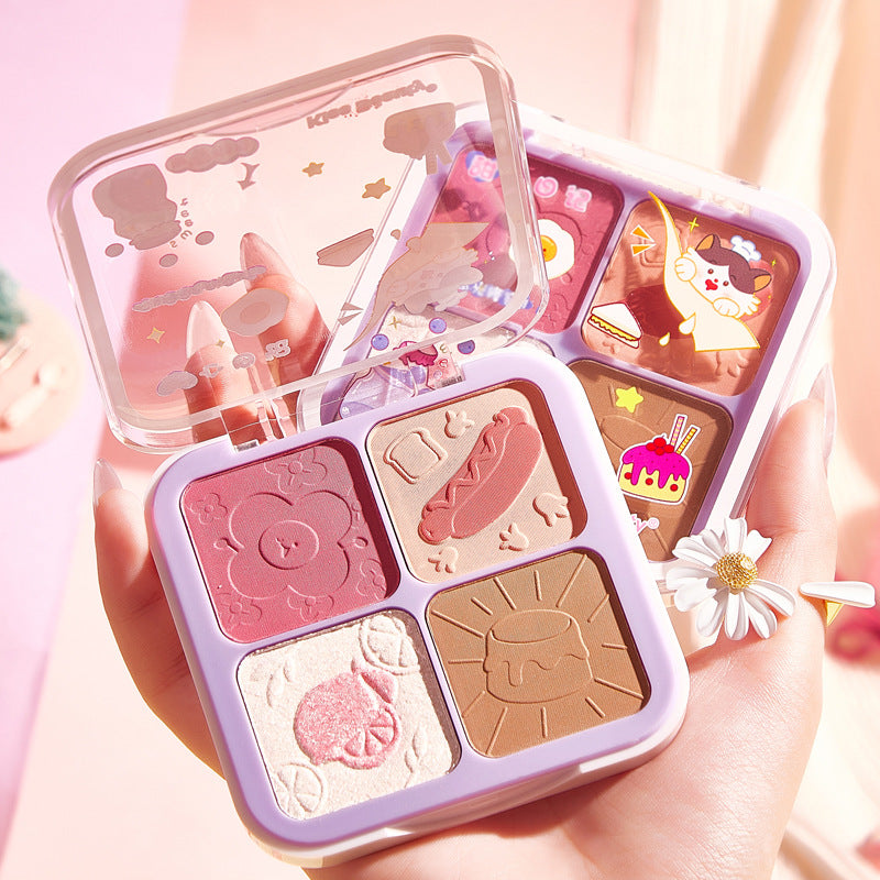 Kiss Beauty Blush Highlighting Nourishinging All-in-one Disc Pearlescent Brightening Clavicle Natural Three-dimensional