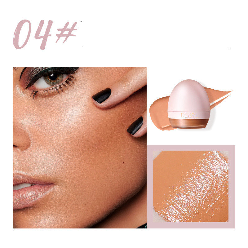 Derol 4colors Lightweight Foundation Concealer Cream With Makeup Sponge Brightening Moisturizing Liquid Foundation BBCream