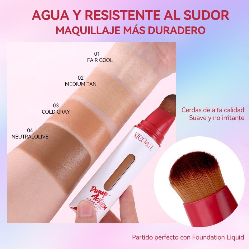 Xicoatl Press Liquid Foundation Oil Control Natural Light And Thin