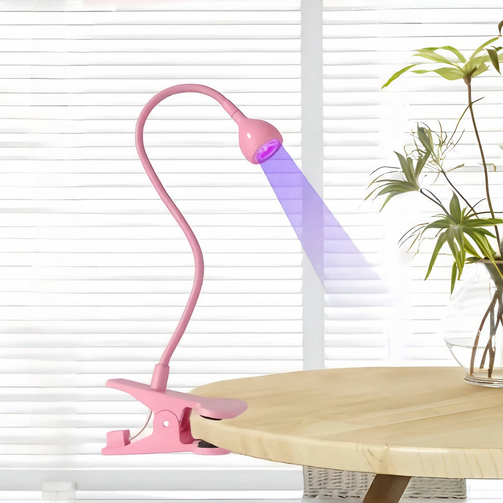 Goose Neck Nail Lamp USB Clip 395 Phototherapy Lamp Nail Polish UV Glue Curing Lamp Purple Light Lamp Nail Art Straight Lamp