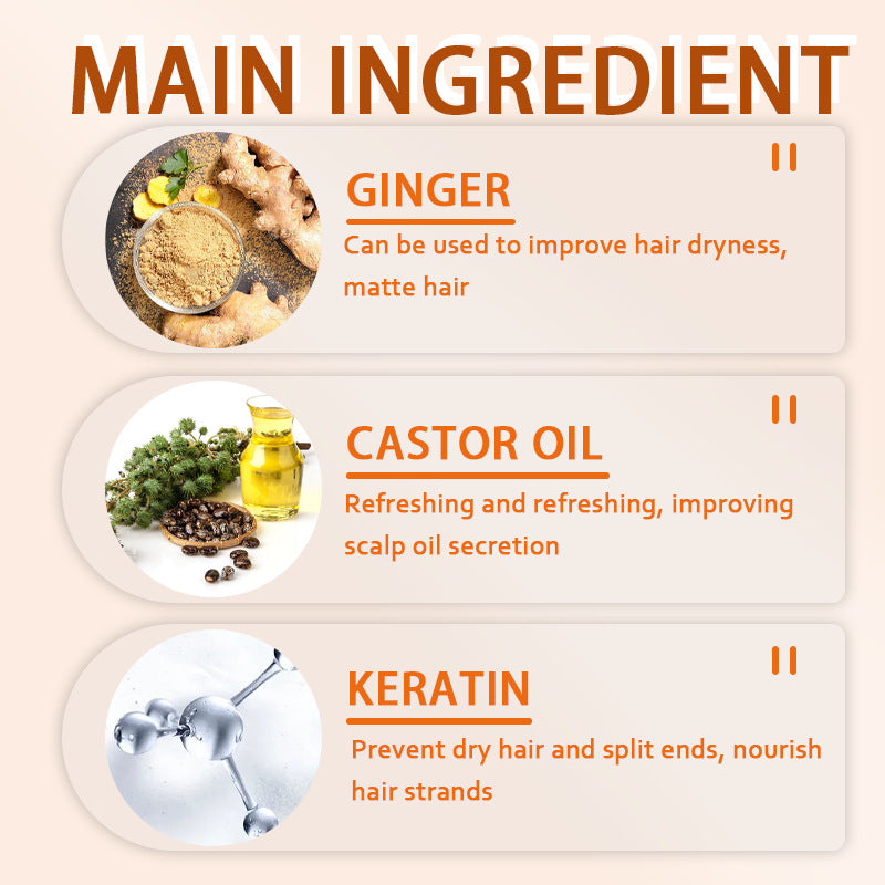 Rozino English Ginger Shampoo Anti-itching Refreshing Oil Control Anti-dandruff And Hair Fixation