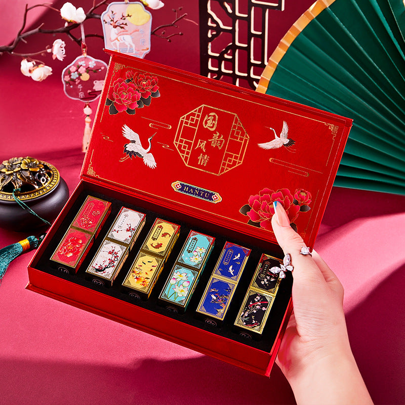 Hantu Imperial Christmas Gift Box Chinese Style Carved Lipstick Kit