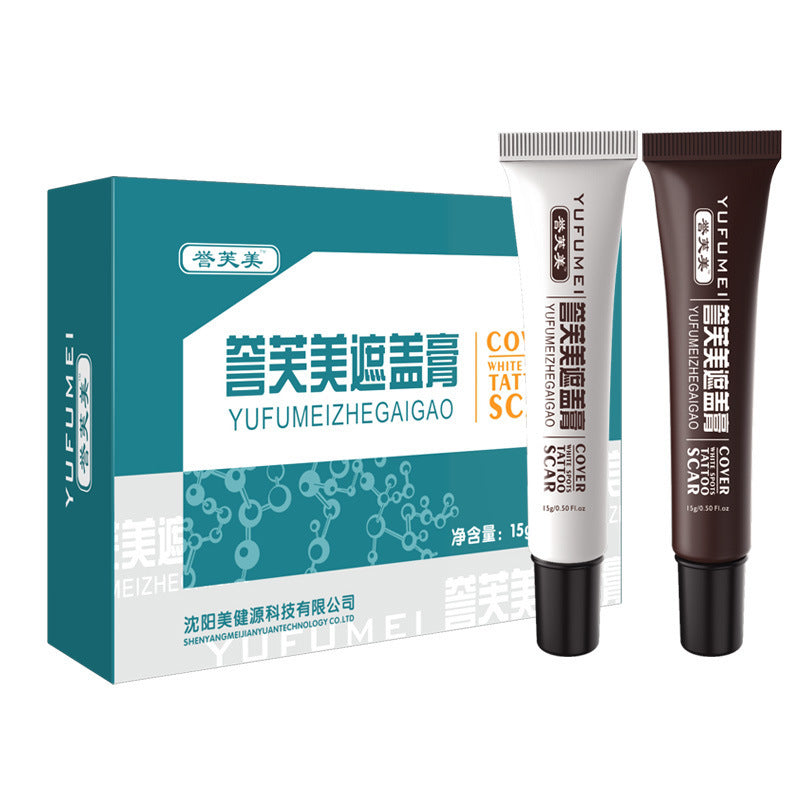 Yufumi White Spots Birthmark Scars Tattoo Covering Cream Concealer Cream Pen Liquid