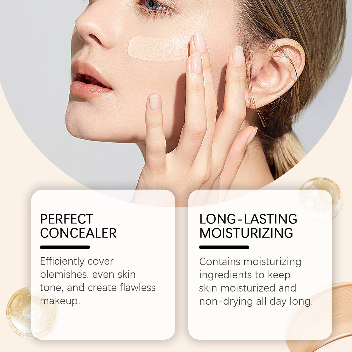 Eelhope Natural Lightweight Concealer And Moisturizer Liquid Foundation