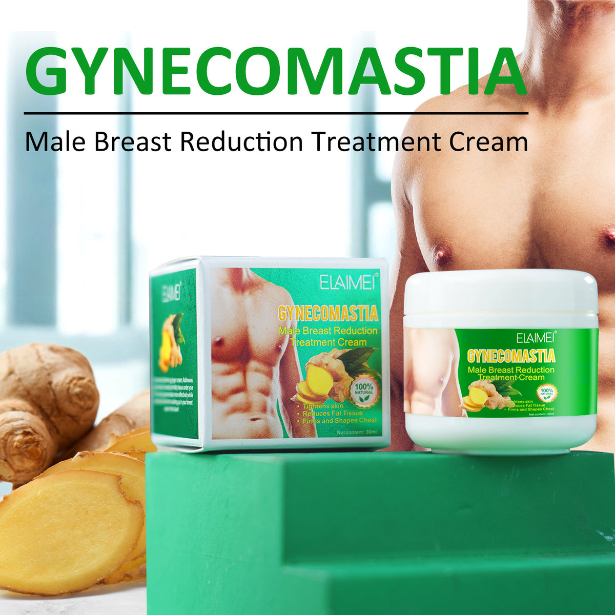 Elaimei Men Chest Firming Cream Sports Fitness Exercise Leisure