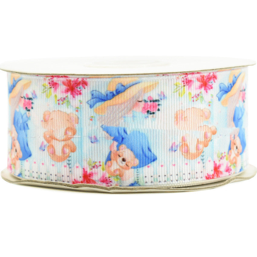 Cartoon Printed Ribbon Pet Shoes Clothing Hair Ornaments Accessories Ribbon Small Animal Ribbed Band Ribbon
