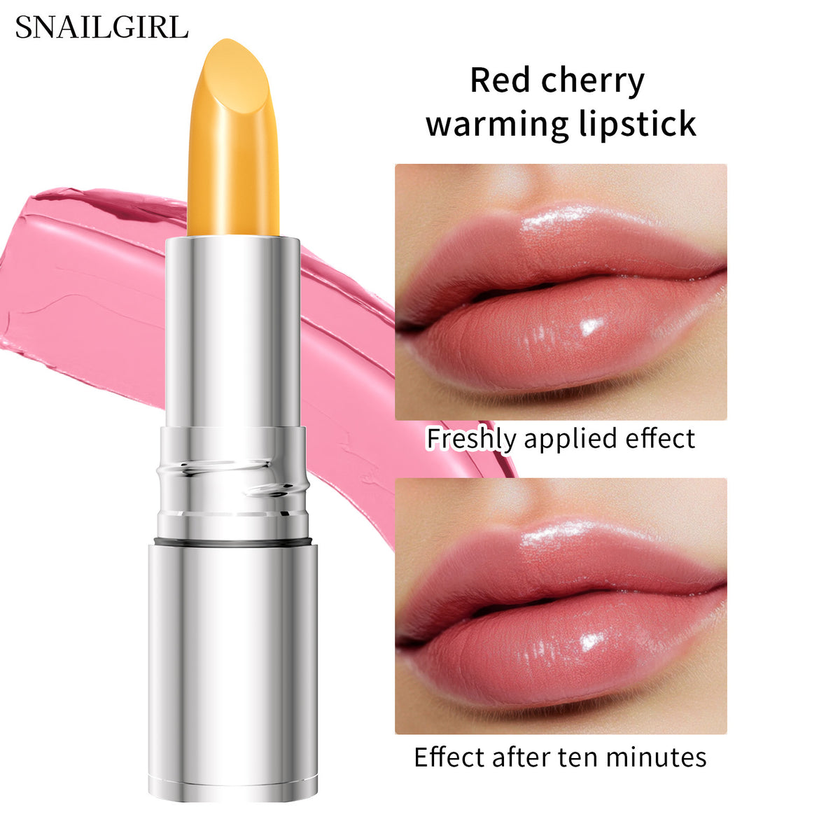 Snail Girl Pearl Temperature Change Lipstick Nourishing Moisturizing