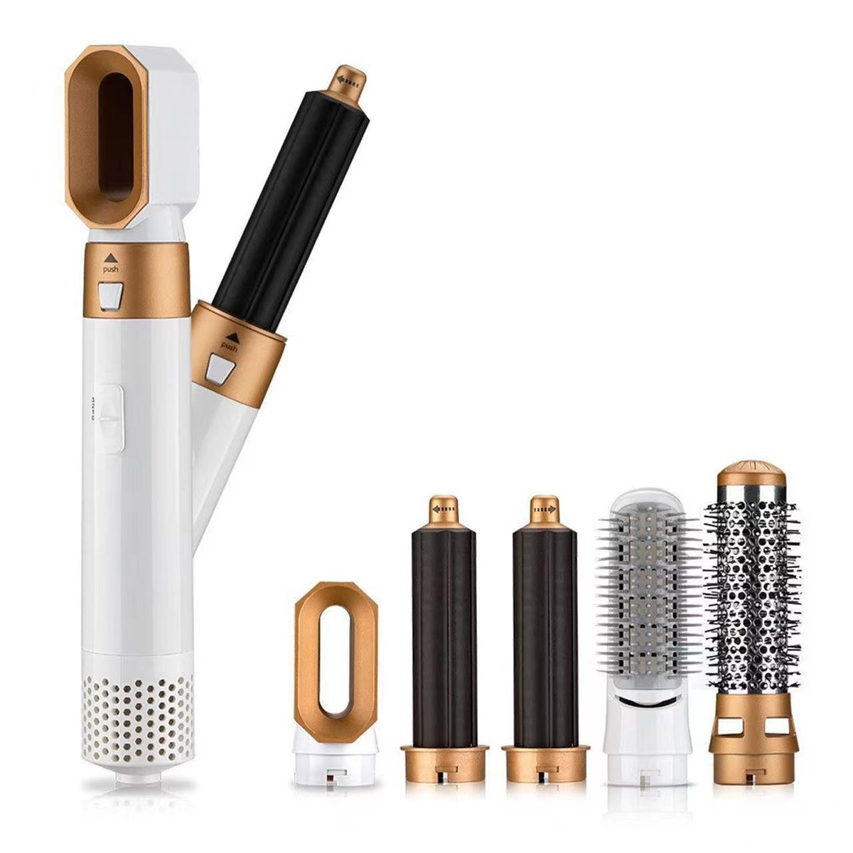 5-in-1 Hot Air Comb Curling Iron Styling Comb Hair Dryer