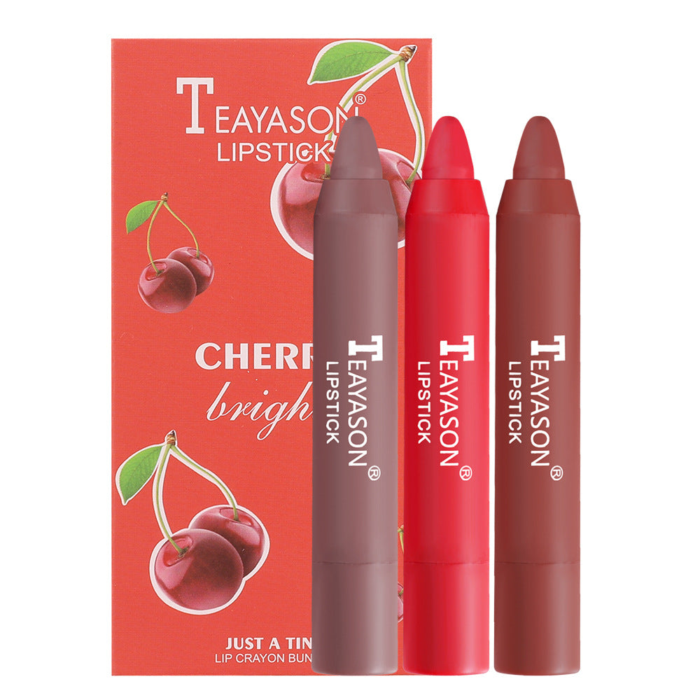 Teayason Makeup Crayon Lipstick 3-Pack Small Set