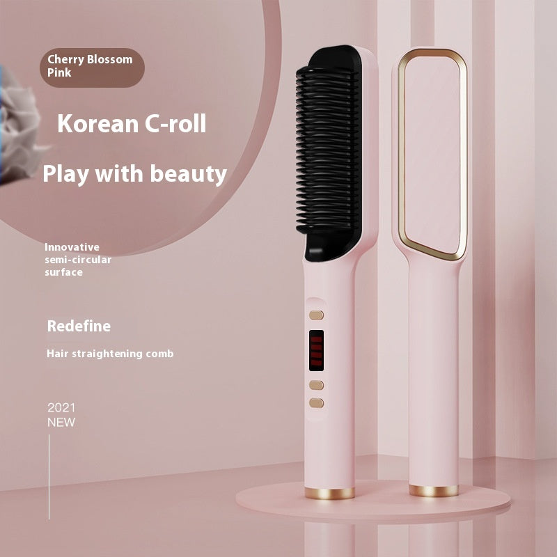 Korean C-Roll Negative Ion Straight Comb Does Not Hurt Hair Straightener