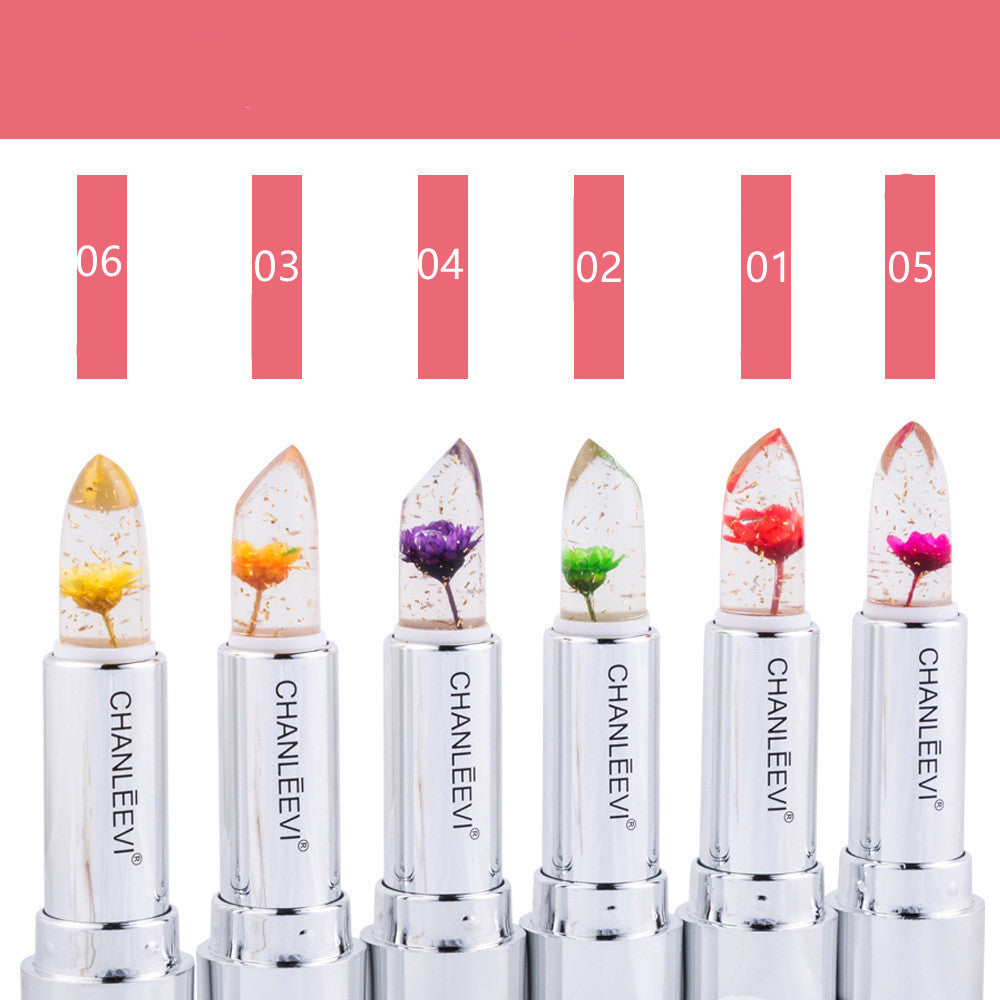 Chanleevi Flower Gold Leaf Temperature Change Crystal Lipstick
