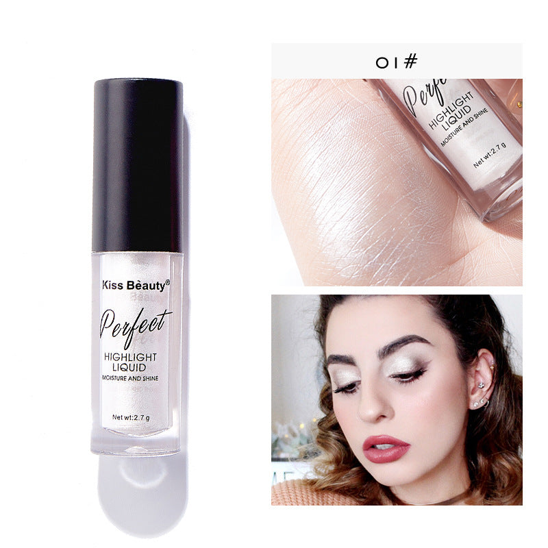 Kiss Beauty High Gloss Lying Silkworm Brightening Liquid Foundation Concealer For A Long Time