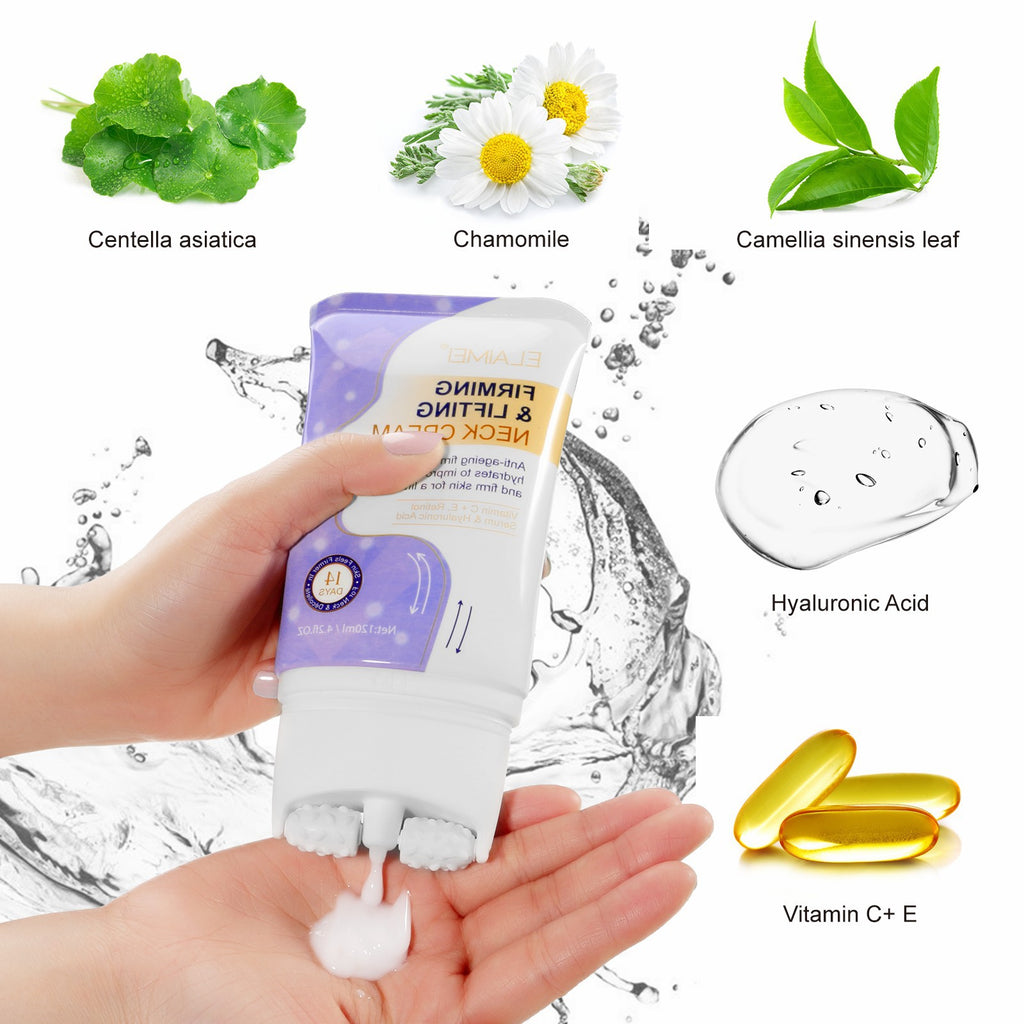 Elaimei Neck Cream Neckline Cream Smooth Anti Aging Moisturizing Brightening Cream Beauty Firming Skin Care