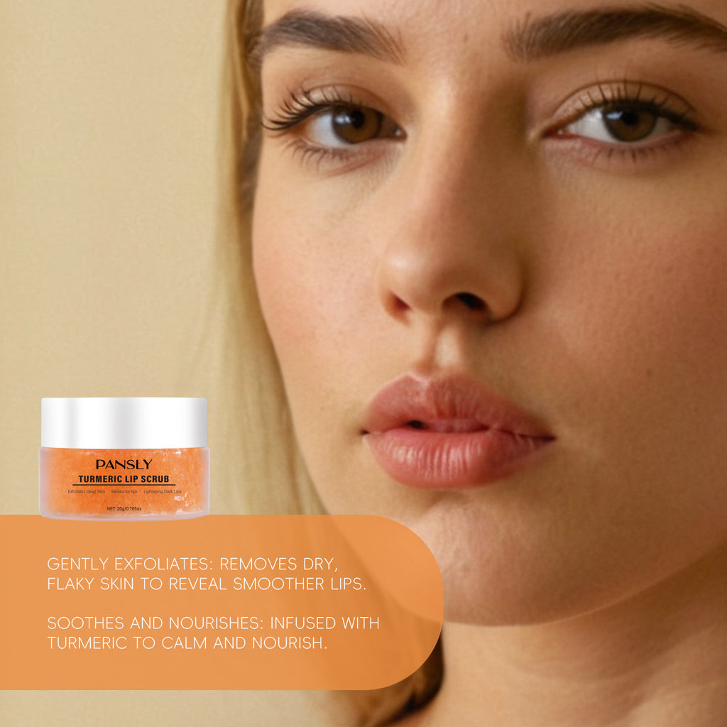 Pansly Turmeric Lip Scrub Cream Nourishing Moisturizing