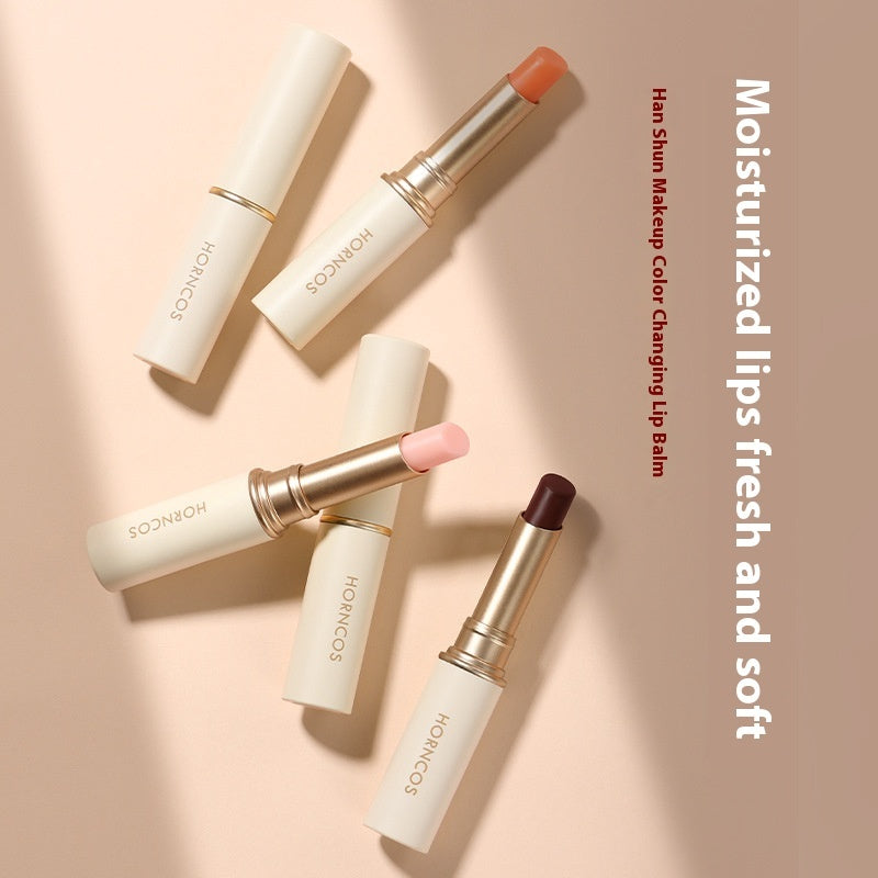 Horncos Moisturizing Anti-drying Peeling Light Lip Lines Plain Face Color-changing Lipstick