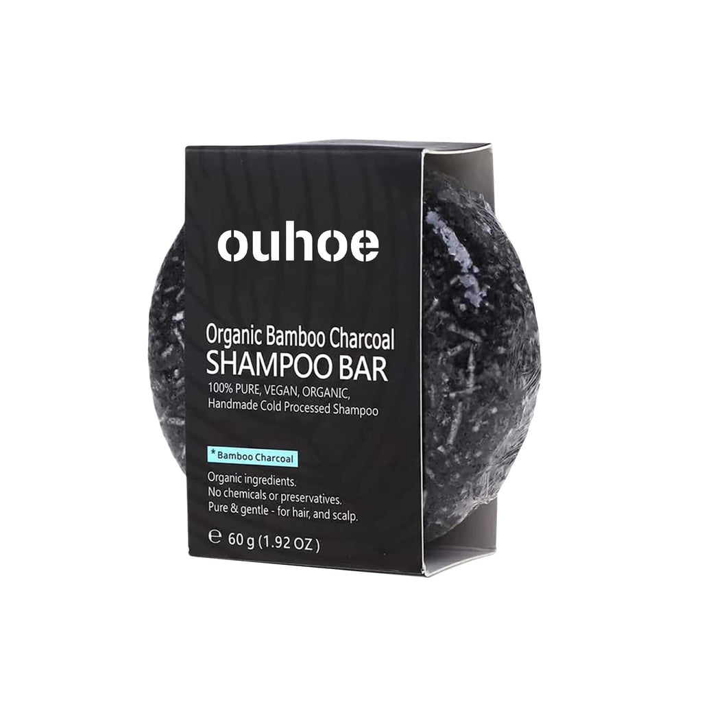 Ouhoe Bamboo Charcoal Shampoo Soap Deep Cleansing Scalp