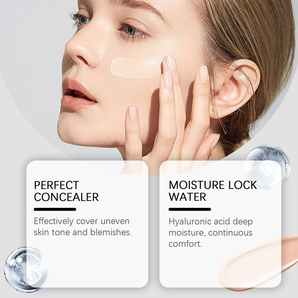 Eelhope Moisturizing Concealing Foundation Long Lasting Smear-proof Makeup