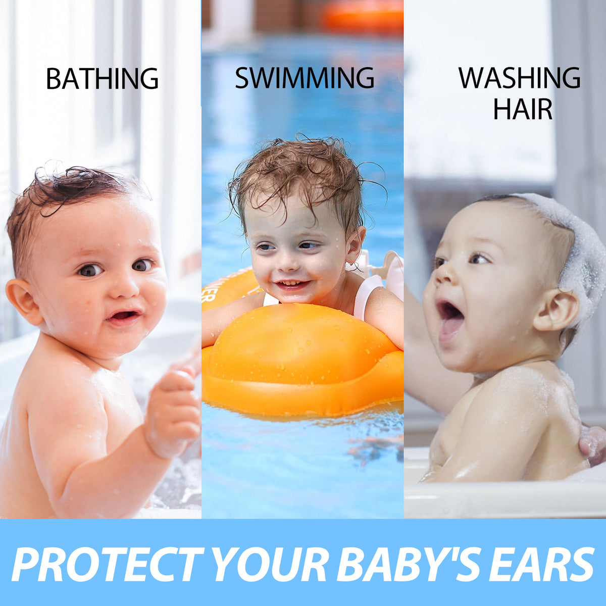 Eelhoe Baby Swimming Shampoo Ears Anti-water Ear Patch