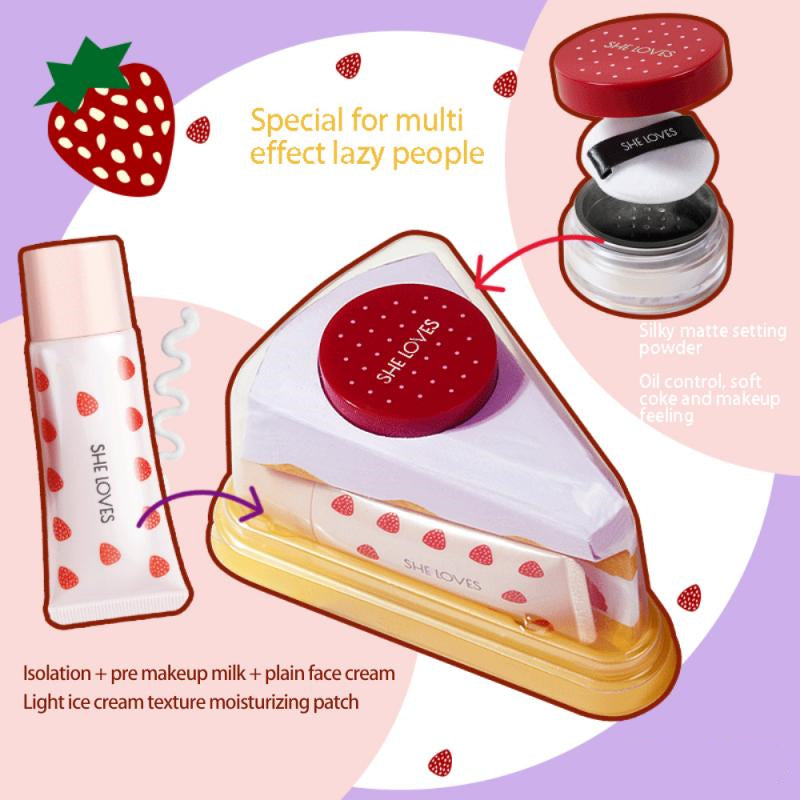 She Loves Beauty Makeup Box Set Makeup Loose Powder Finishing Setting Powder Makeup Cream Long-Lasting Brighten Invisible Cream Concealer