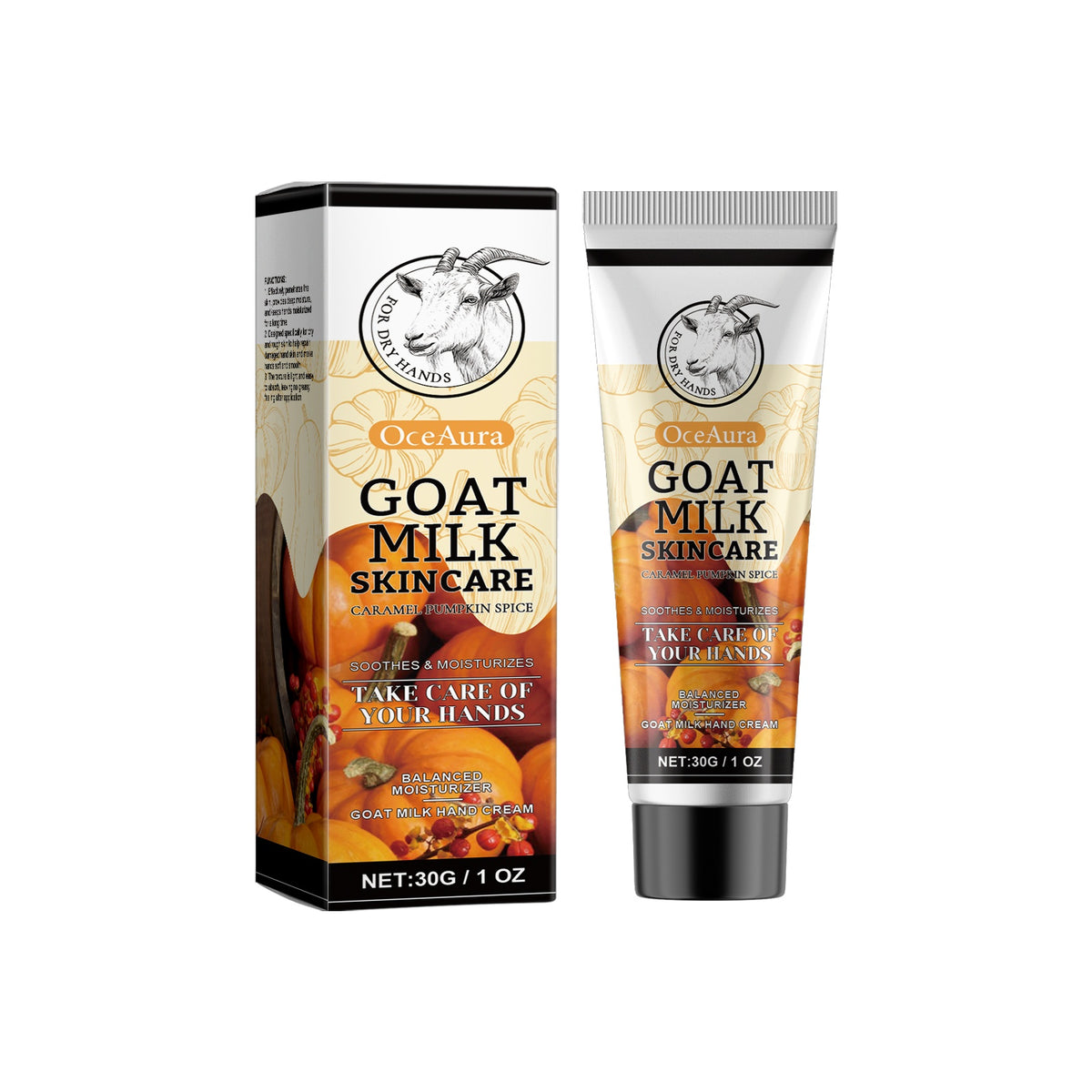 OceAura Caramel Pumpkin Spice Goat Milk Hand Cream
