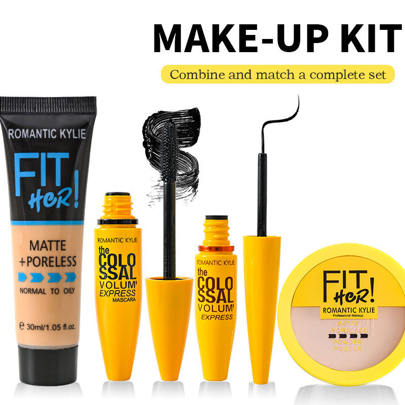 Fit Her 4 IN1 Bronzing Powder Concealing Foundation Makeup Set