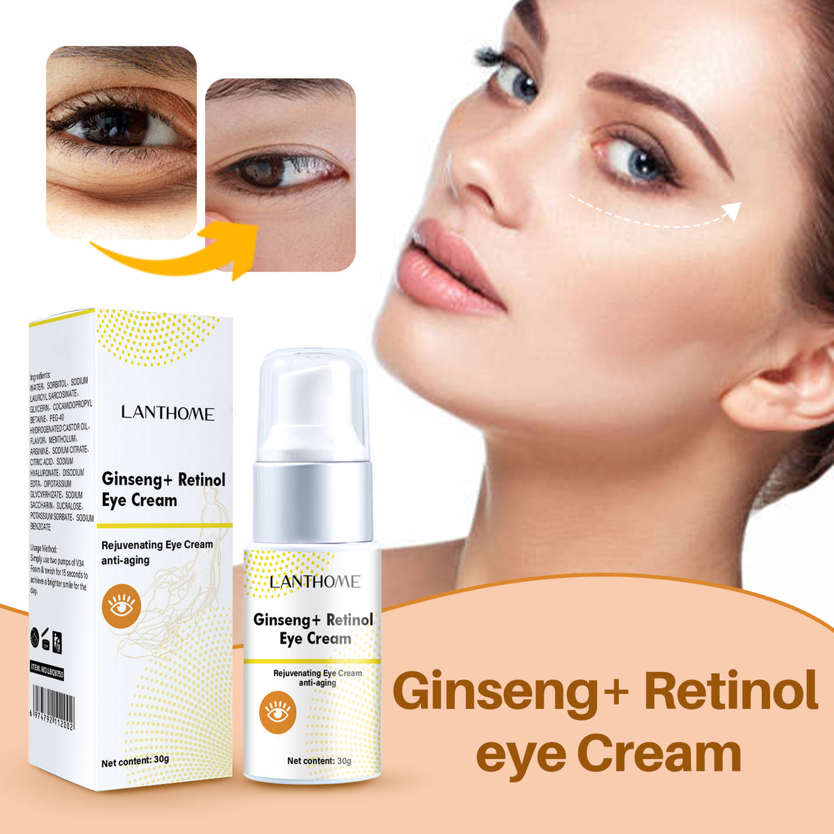 Lanthome Ginseng Retinol Eye Cream Eye Care