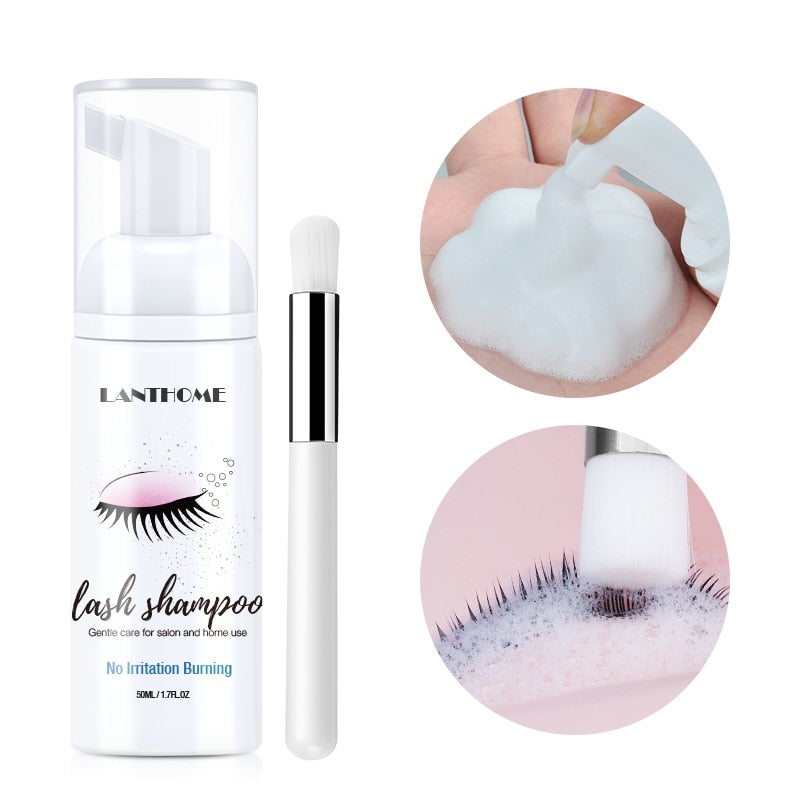 LantHome Eyelash shampoo gentle cleansing eyelash makeup remover