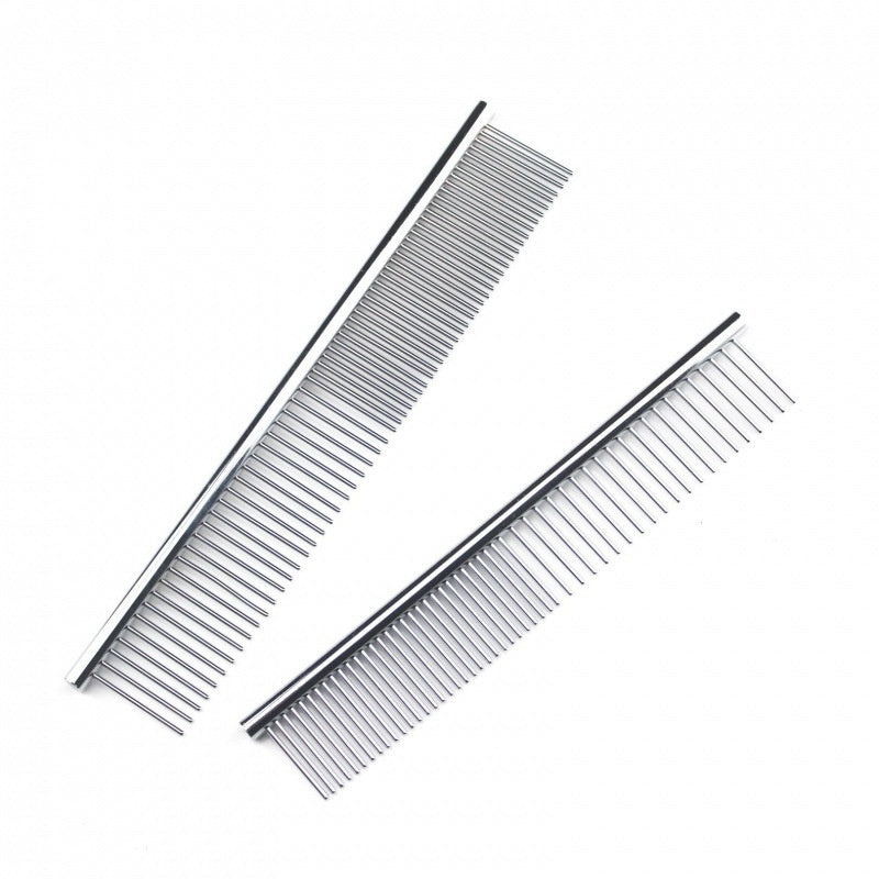 Pet Cat Dog Stainless Steel Straight Comb