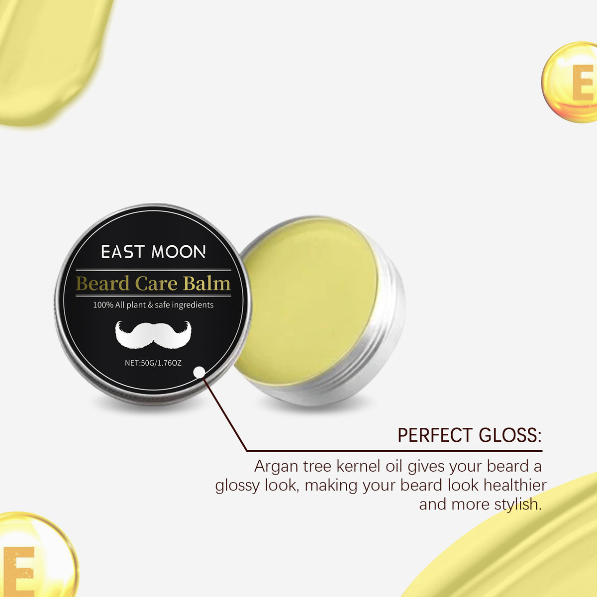 East Moon Men's Beard Care Cream Strong And Nourishing