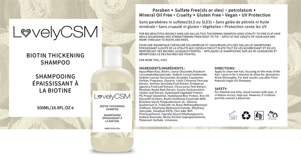 LovelyCSM Nutritious Hair Care Prevention Shampoo And Conditioner Set