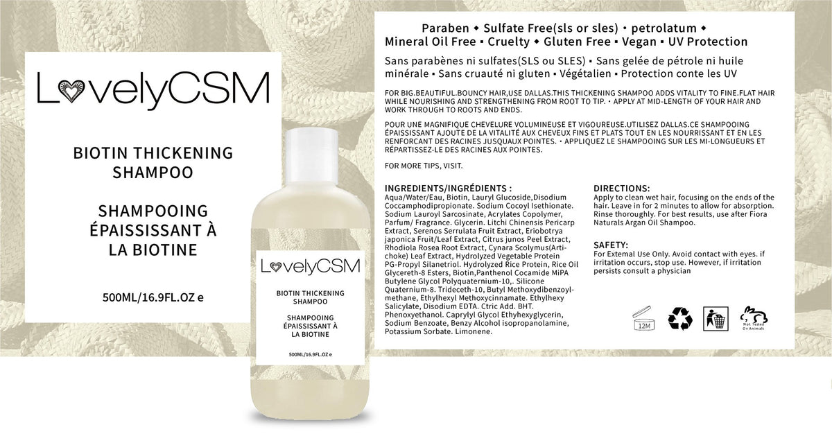 LovelyCSM Nutritious Hair Care Prevention Shampoo And Conditioner Set