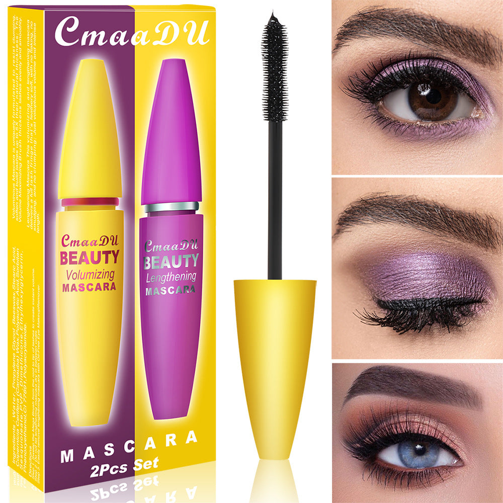 CmaaDU 4D Mascara Kit Thick Waterproof Long Lasting