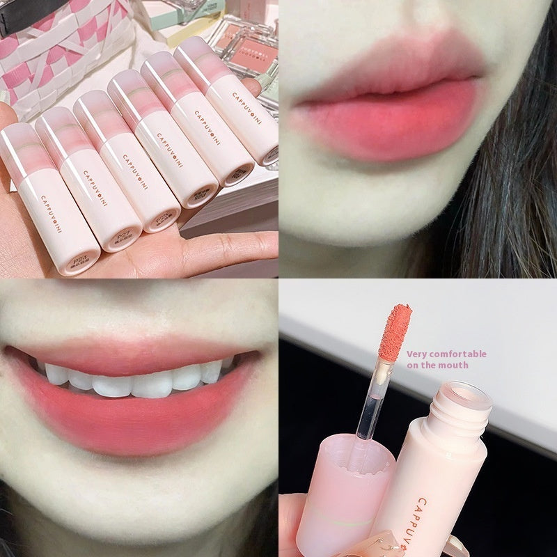 Cappuvini Air Matte Velvet Matte White Lipstick Lip Gloss